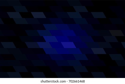 Dark BLUE vector modern geometrical background. Abstract template. Geometric pattern in square style with gradient.