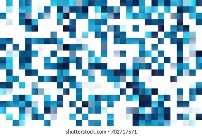 Dark BLUE vector modern geometrical background. Abstract template. Geometric pattern in square style with gradient.