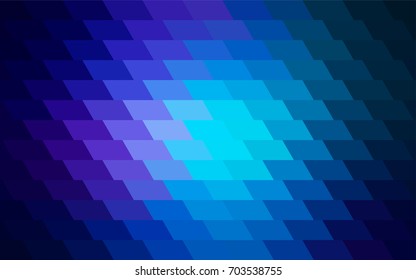 Dark BLUE vector modern geometrical background. Abstract template. Geometric pattern in square style with gradient.