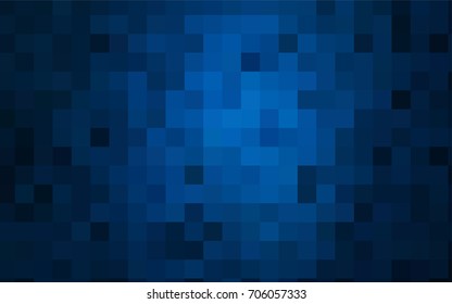 Dark BLUE vector modern geometrical background. Abstract template. Geometric pattern in square style with gradient.