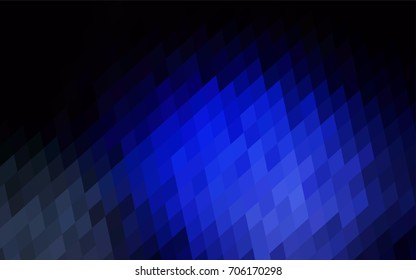 Dark BLUE vector modern geometrical background. Abstract template. Geometric pattern in square style with gradient.