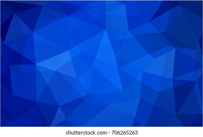 DARK BLUE vector modern geometrical abstract background. Texture, new background. Geometric background in Origami style with gradient. 