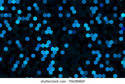 Dark BLUE vector modern geometrical abstract background. Texture, brand-new background. Geometric background in Origami style with gradient. 