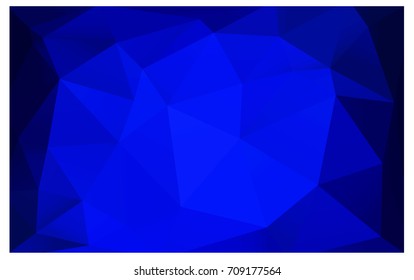 DARK BLUE vector modern geometrical abstract background. Texture, new background. Geometric background in Origami style with gradient. 