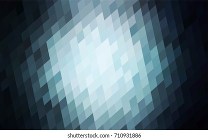 Dark BLUE vector modern geometrical background. Abstract template. Geometric pattern in square style with gradient.