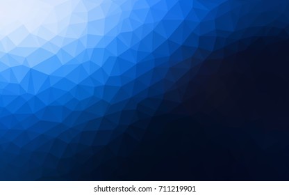 DARK BLUE vector modern geometrical abstract background. Texture, new background. Geometric background in Origami style with gradient. 