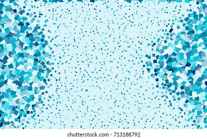 Dark BLUE vector modern geometrical background. Abstract template. Geometric pattern in square style with gradient.