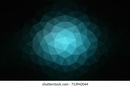 DARK BLUE vector modern geometrical abstract background. Texture, new background. Geometric background in Origami style with gradient. 