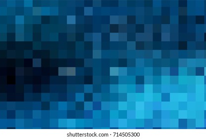 Dark BLUE vector modern geometrical background. Abstract template. Geometric pattern in square style with gradient.