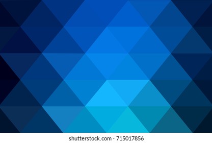 DARK BLUE vector modern geometrical abstract background. Texture, new background. Geometric background in Origami style with gradient. 