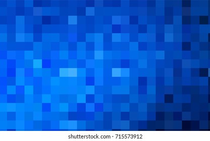 Dark BLUE vector modern geometrical background. Abstract template. Geometric pattern in square style with gradient.