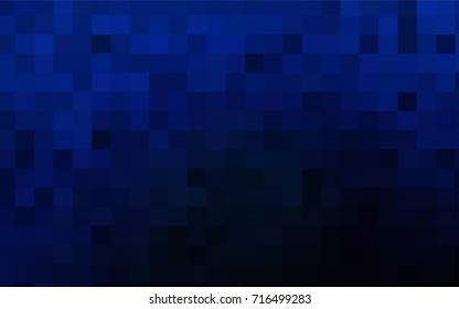 Dark BLUE vector modern geometrical background. Abstract template. Geometric pattern in square style with gradient.