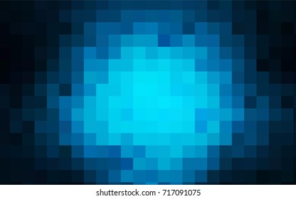 Dark BLUE vector modern geometrical background. Abstract template. Geometric pattern in square style with gradient.