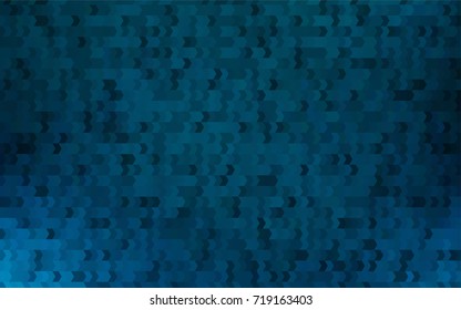 Dark BLUE vector modern geometrical background. Abstract template. Geometric pattern in square style with gradient.