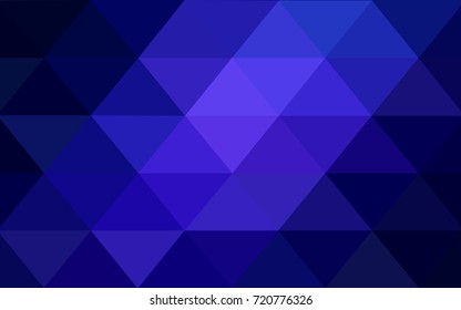 DARK BLUE vector modern geometrical abstract background. Texture, new background. Geometric background in Origami style with gradient. 