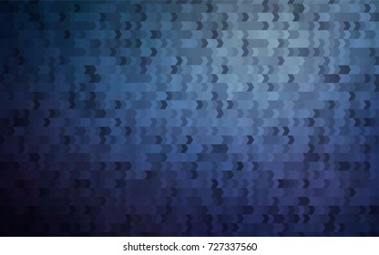 Dark BLUE vector modern geometrical background. Abstract template. Geometric pattern in square style with gradient.