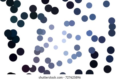 Dark BLUE vector modern geometrical circle abstract background. Dotted texture template. Geometric pattern in halftone style with gradient. 