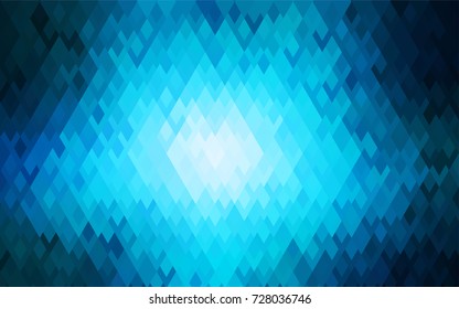 Dark BLUE vector modern geometrical background. Abstract template. Geometric pattern in square style with gradient.