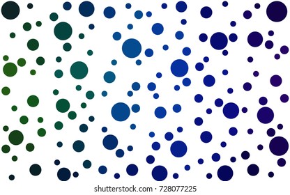 Dark blue vector modern geometrical circle abstract background. Dotted texture template. Geometric pattern in halftone style with gradient. 