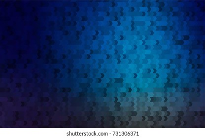 Dark BLUE vector modern geometrical background. Abstract template. Geometric pattern in square style with gradient.