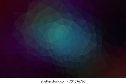 DARK BLUE vector modern geometrical abstract background. Texture, new background. Geometric background in Origami style with gradient. 