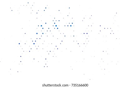 Dark BLUE vector modern geometrical circle abstract background. Dotted texture template. Geometric pattern in halftone style with gradient. 