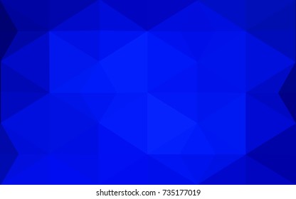 DARK BLUE vector modern geometrical abstract background. Texture, new background. Geometric background in Origami style with gradient. 