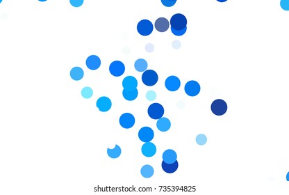 Dark BLUE vector modern geometrical circle abstract background. Dotted texture template. Geometric pattern in halftone style with gradient. 