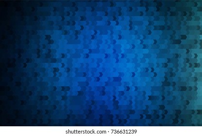 Dark BLUE vector modern geometrical background. Abstract template. Geometric pattern in square style with gradient.