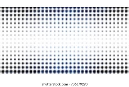 DARK BLUE vector modern geometrical circle abstract background. Dotted texture template. Geometric pattern in halftone style with gradient. 