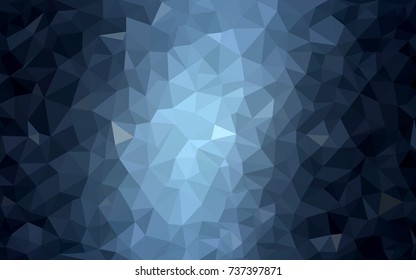 DARK BLUE vector modern geometrical abstract background. Texture, new background. Geometric background in Origami style with gradient. 
