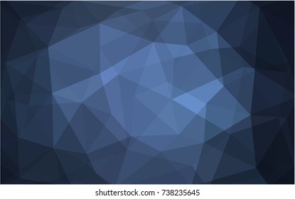 DARK BLUE vector modern geometrical abstract background. Texture, new background. Geometric background in Origami style with gradient. 