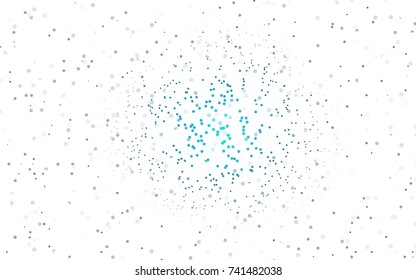 Dark BLUE vector modern geometrical circle abstract background. Dotted texture template. Geometric pattern in halftone style with gradient. 