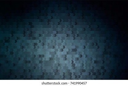 Dark BLUE vector modern geometrical background. Abstract template. Geometric pattern in square style with gradient.