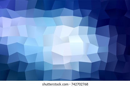 Dark BLUE vector modern geometrical background. Abstract template. Geometric pattern in square style with gradient.