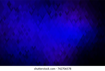 Dark BLUE vector modern geometrical background. Abstract template. Geometric pattern in square style with gradient.