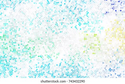 Dark BLUE vector modern geometrical background. Abstract template. Geometric pattern in square style with gradient.