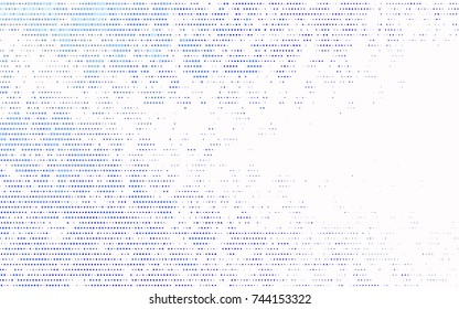 Dark BLUE vector modern geometrical circle abstract background. Dotted texture template. Geometric pattern in halftone style with gradient. 