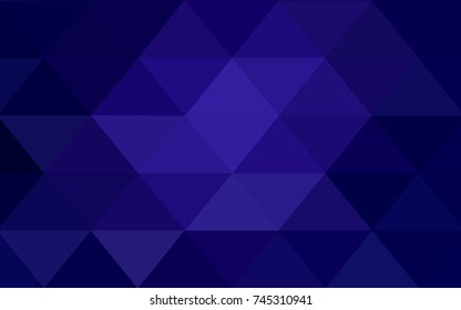 DARK BLUE vector modern geometrical abstract background. Texture, new background. Geometric background in Origami style with gradient. 