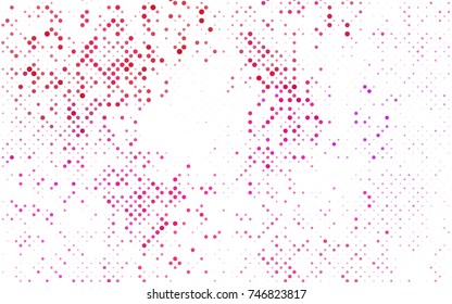 Dark BLUE vector modern geometrical circle abstract background. Dotted texture template. Geometric pattern in halftone style with gradient. 