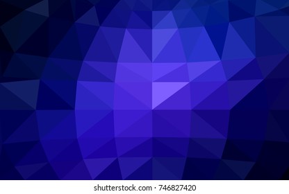 DARK BLUE vector modern geometrical abstract background. Texture, new background. Geometric background in Origami style with gradient. 