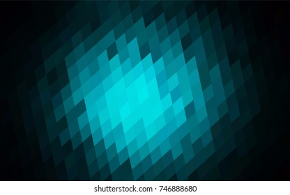 Dark BLUE vector modern geometrical background. Abstract template. Geometric pattern in square style with gradient.