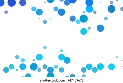 Dark BLUE vector modern geometrical circle abstract background. Dotted texture template. Geometric pattern in halftone style with gradient. 