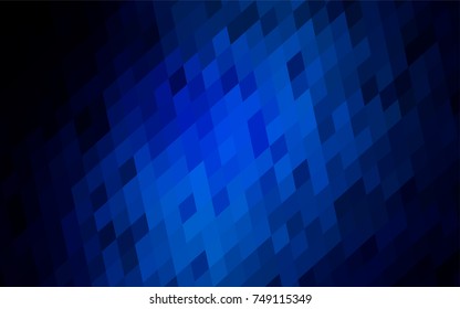 Dark BLUE vector modern geometrical background. Abstract template. Geometric pattern in square style with gradient.