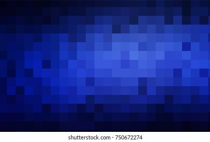 Dark BLUE vector modern geometrical background. Abstract template. Geometric pattern in square style with gradient.