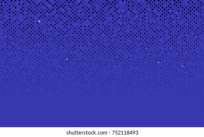Dark BLUE vector modern geometrical circle abstract background. Dotted texture template. Geometric pattern in halftone style with gradient. 