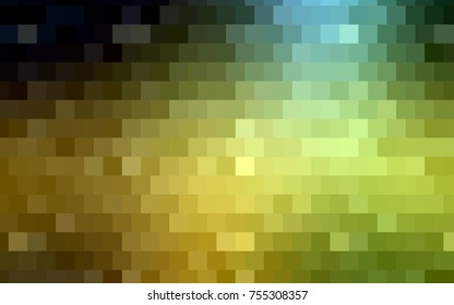 Dark BLUE vector modern geometrical background. Abstract template. Geometric pattern in square style with gradient.