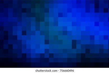 Dark BLUE vector modern geometrical background. Abstract template. Geometric pattern in square style with gradient.