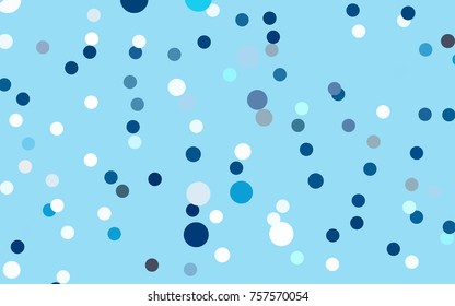 Dark BLUE vector modern geometrical circle abstract background. Dotted texture template. Geometric pattern in halftone style with gradient. 