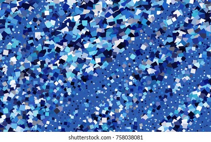 Dark BLUE vector modern geometrical background. Abstract template. Geometric pattern in square style with gradient.